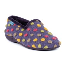 Lunar 'Helix' Ladies Slippers (Purple Spotty)