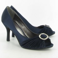 Lunar 'FLV132' Peep-Toe Occasion Shoe (Navy)