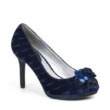 Ruby Shoo 'Sonia' Ladies Heels (Navy Velvet)