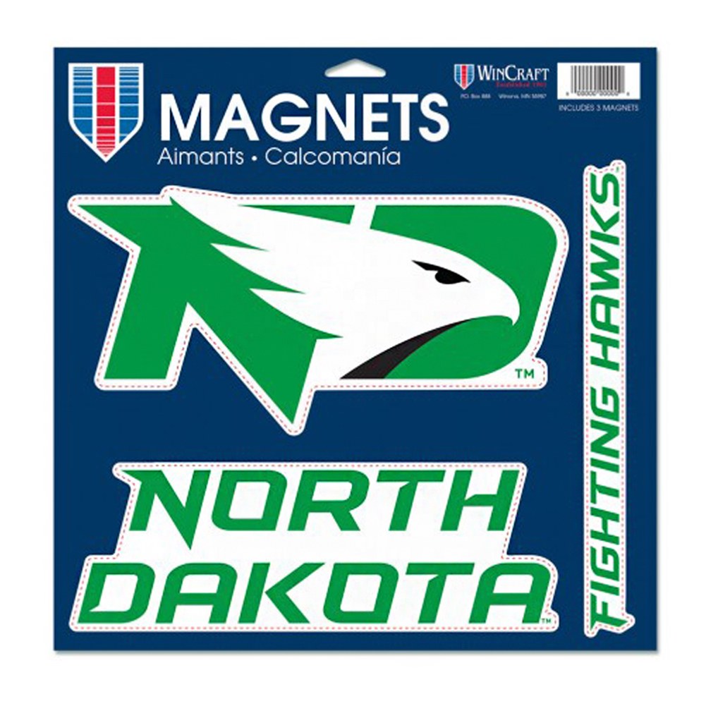 NCAA North Dakota Fighting Hawks Die Cut Team Magnet Set Sheet NCAA North Dakota Fighting Hawks Die Cut Team Magnet Set Sheet