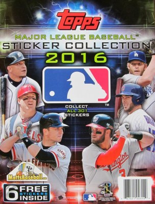 2016 TOPPS STICKERS BB ALBUM