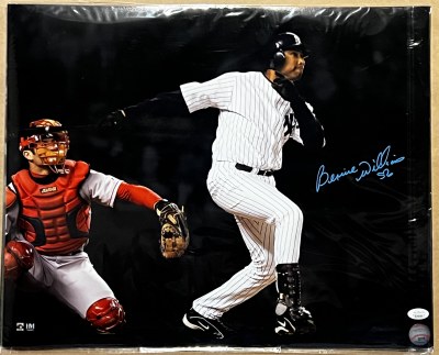 BERNIE WILLIAMS 16X20 JSA BATG