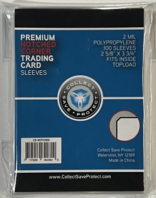 CSP CARD SLEEVES NOTCHED 100CT