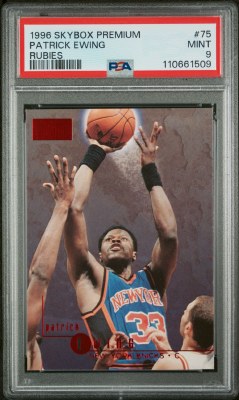 1996/97 SKYBOX PREMIUM #75 PATRICK EWING RUBIES - PSA 9 1996/97 SKYBOX PREMIUM #75 PATRICK EWING RUBIES - PSA 9
