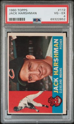 1960 TOPPS 112 HARSHMAN PSA 4