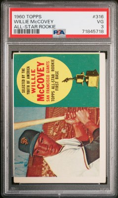 1960 TOPPS 316 MCCOVEY PSA 3