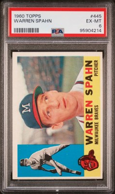 1960 TOPPS 445 SPAHN PSA 6