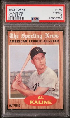 1962 TOPPS 470 KALINE AS PSA 4