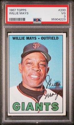 1967 TOPPS 200 MAYS PSA 3