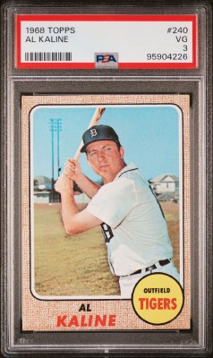 1968 TOPPS 240 KALINE PSA 3