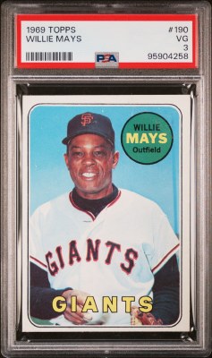 1969 TOPPS 190 MAYS PSA 3