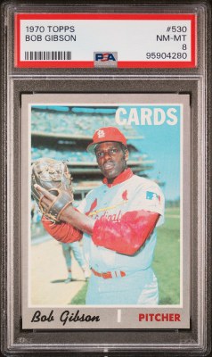 1970 TOPPS 530 GIBSON PSA 8