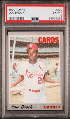 1970 TOPPS 330 BROCK PSA 6