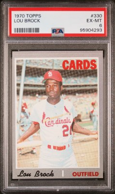 1970 TOPPS 330 BROCK PSA 6