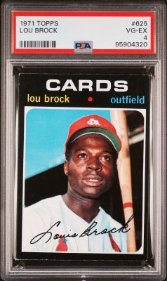 1971 TOPPS 625 BROCK PSA 4