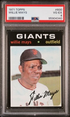 1971 TOPPS 600 MAYS PSA 4