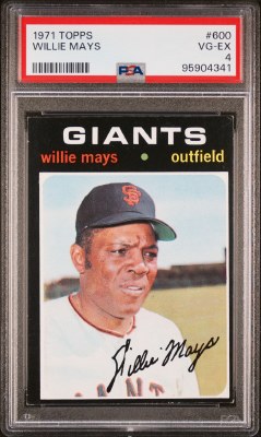 1971 TOPPS 600 MAYS PSA 4