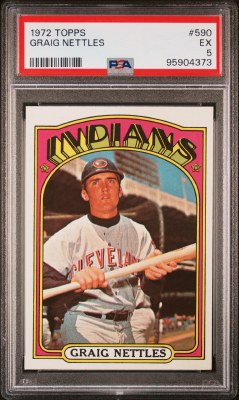 1972 TOPPS 590 NETTLES PSA 5