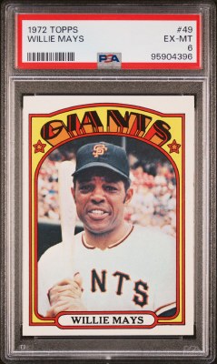 1972 TOPPS 49 MAYS PSA 6