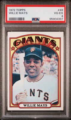 1972 TOPPS 49 MAYS PSA 4