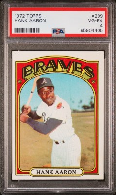 1972 TOPPS 299 AARON PSA 4