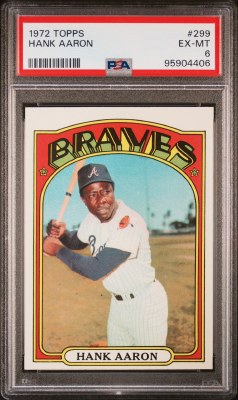 1972 TOPPS 299 AARON PSA 6