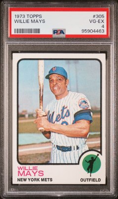 1973 TOPPS 305 MAYS PSA 4