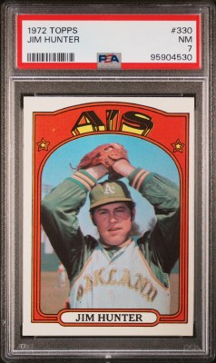 1972 TOPPS 330 HUNTER PSA 7