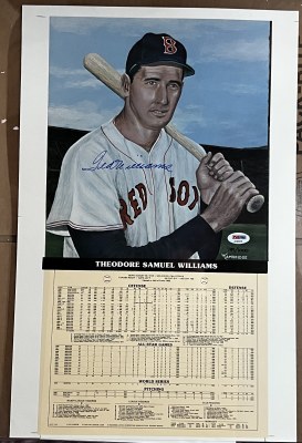 TED WILLIAMS SIGNED PRINT