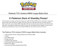 POKEMON INTELEON VMAX BTL DECK