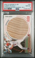 2002 STADIUM CLUB STADIUM SLICES BARREL RELICS AP ALBERT PUJOLS #12/95 PSA8