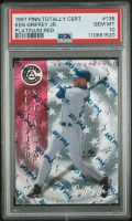 1997 PINNACLE TOTALLY CERTIFIED #136 KEN GRIFFEY JR. PLATINUM RED #1823/3999 - PSA 10 GEM MINT!