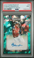 2019 PANINI PRIZM DRAFT PICKS AUTOGRAPH #48 GUNNAR HENDERSON GREEN ICE PRIZM - PSA 9