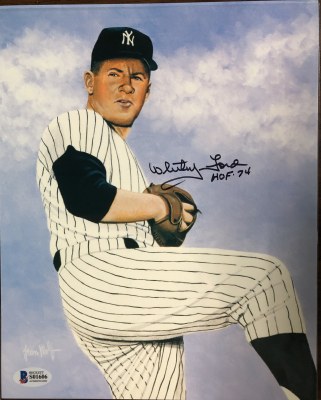 Whitey Ford Signed 8x10 New York Yankees Baseball Photo BAS