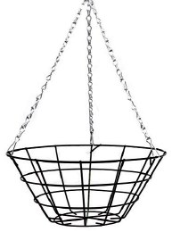 14 Inch Wire Hanging Basket with Flat Bottom 35cm