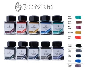 3 Oysters Bottled Ink- Delicious Collection 38ml