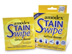 Amodex Stain Swipe Surface Cleaner- 10 wipes per package