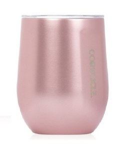 Corkcicle Stemless Wine Cup 12oz- Metallic Collection Rose