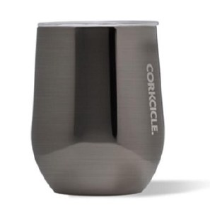 Corkcicle Stemless Wine Cup 12oz- Metallic Collection Gunmetal