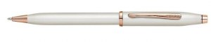 Cross Century II Ballpoint Pen in White With Rosegold