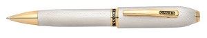 Cross Peerless 125 Ballpoint Pen in Platinum and 23K Gold