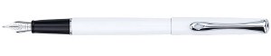Diplomat Traveller Founain Pen in White with Chrome