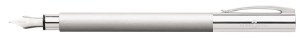 Faber-Castell Ambition Metal Fountain Pen in Brushed Matte Stainless Steel (Stainless Steel Nib)