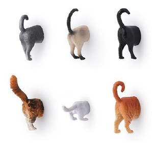 Kikkerland Cat Butt Magnets