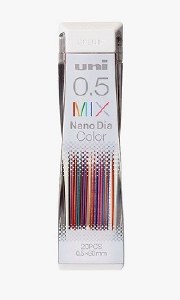 Uniball Nano Dia Multi-Coloured leads 0.5mm 20 Leads per Pack