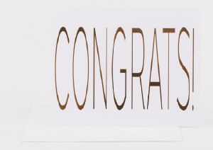 Wrinkle and Crease Congrats! Card