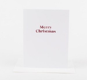 Wrinkle and Crease Merry Christmas Red Card