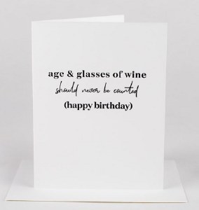 Wrinkle and Crease Age And Wine Card