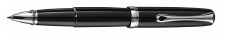 Diplomat Excellence A Rollerball Pen in Black and Chrome