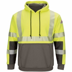 SMB4 FR High Visibility Color-Blocked Pullover Hooded Fleece Sweatshirt